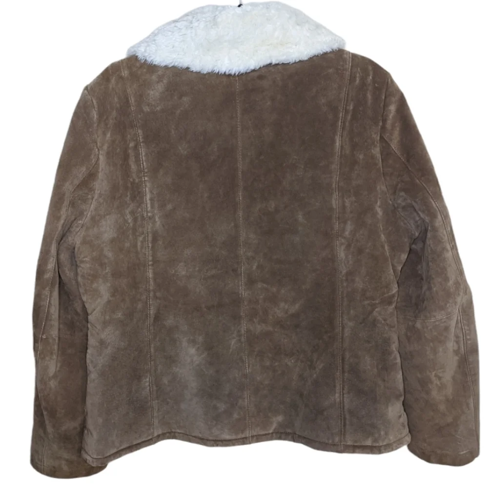 Croft & Barrow Tan Sherpa-Lined Faux Suede Jacket 🤎 - Picture 2 of 8